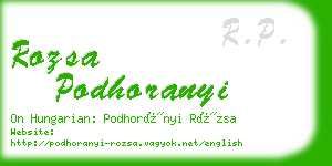 rozsa podhoranyi business card
